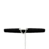 Crystal Heart Choker Black