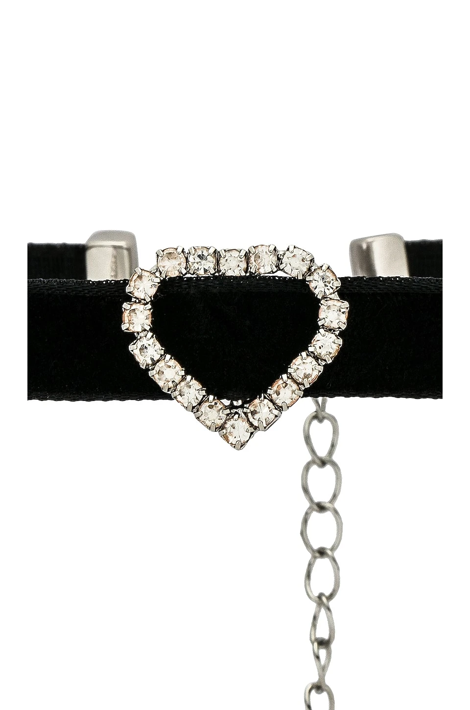 Crystal Heart Choker Black 2 Crystal Heart Choker Black - Image 2