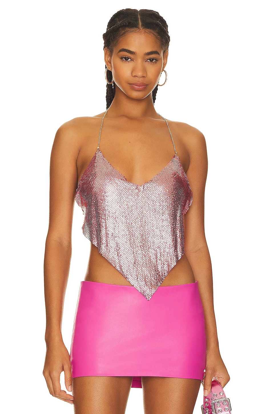 CAMISETA SIN MANGAS CON CADENA Pink 1 CAMISETA SIN MANGAS CON CADENA Pink