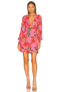 Castiel Mini Dress Pink Bouquet