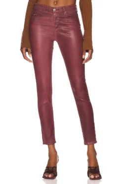 AG Jeans Farrah Ankle Leatherette Dark Sangria