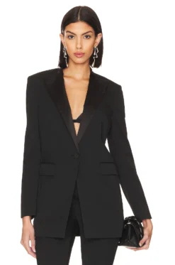 AllSaints Sofia Satin Blazer Black