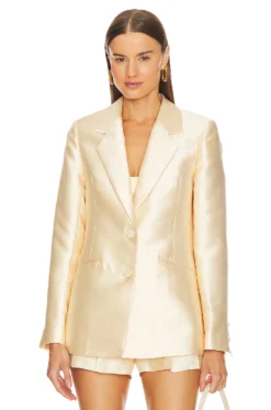AllSaints London Shimmer Blazer Gold