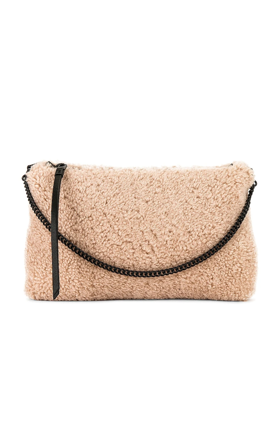 AllSaints Eve Shearling Crossbody Alabaster Pink 1 AllSaints Eve Shearling Crossbody Alabaster Pink