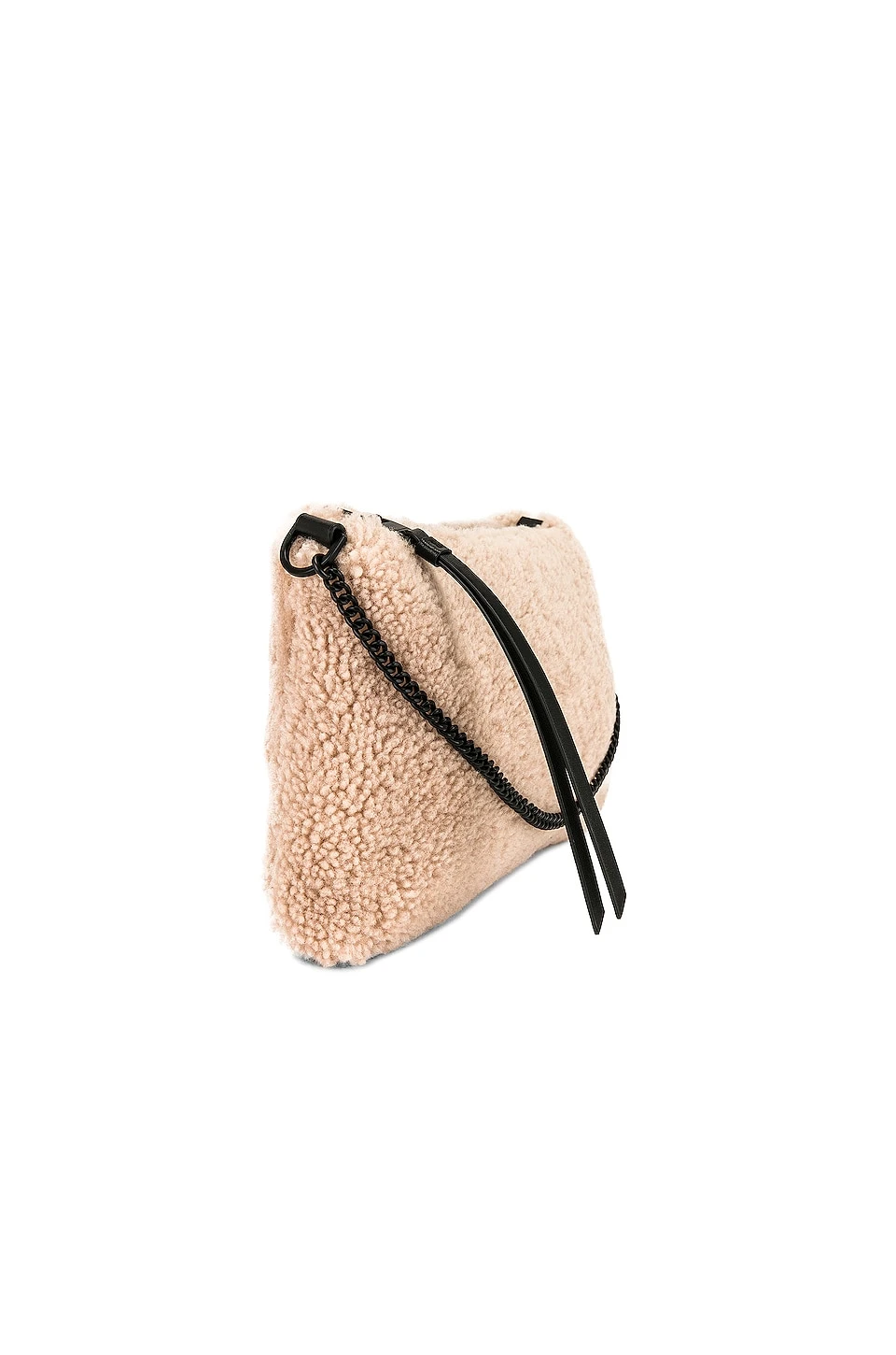 AllSaints Eve Shearling Crossbody Alabaster Pink 3 AllSaints Eve Shearling Crossbody Alabaster Pink - Image 3