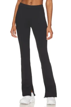 High Waist Zip It Flare Legging Black