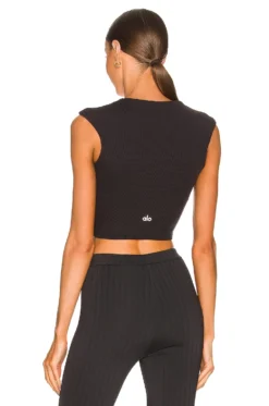 Ribbed Sweetheart Top Black -Nike Store ALOR WS132 V3