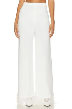 X Revolve Spenser Feather Pant Ivory