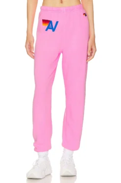 Logo Sweatpants Neon Pink