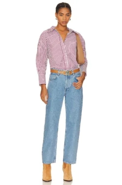 ANINE BING Mika Shirt Red & White Stripe 8 ANINE BING Mika Shirt Red & White Stripe -Nike Store ANIN WS272 V4