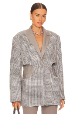 Pinch Me Blazer Grey & Light Grey