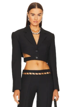 VESTE CROPPED OSMIA Black