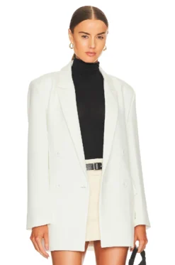 Bardot Maison Split Back Blazer Orchid White