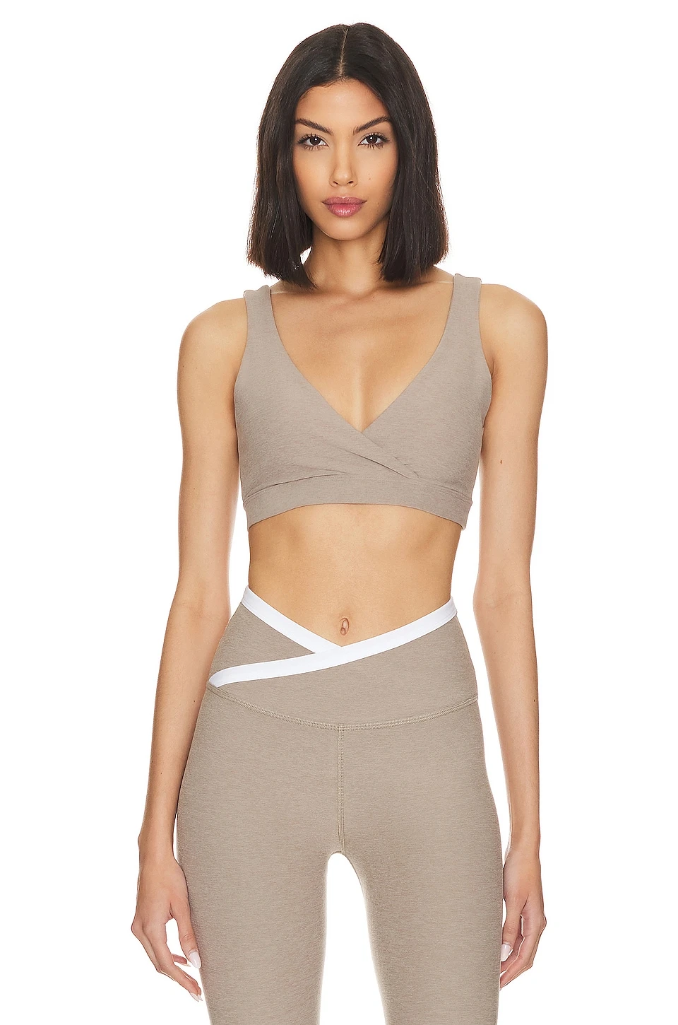 Beyond Yoga Spacedye Crossover Sports Bra Birch Heather 1 Beyond Yoga Spacedye Crossover Sports Bra Birch Heather