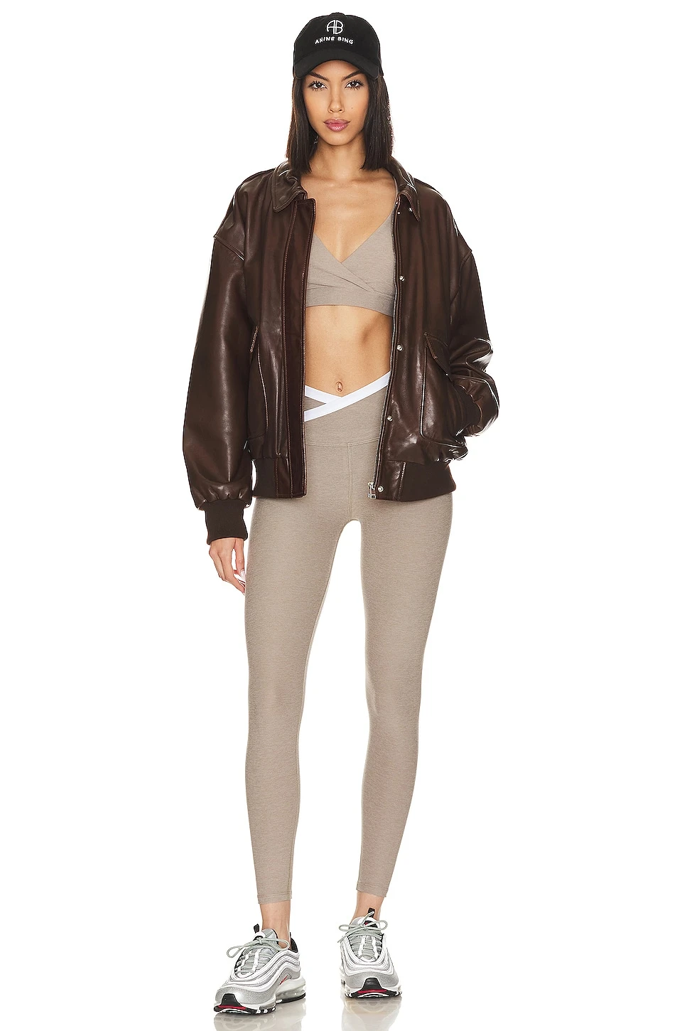 Beyond Yoga Spacedye Crossover Sports Bra Birch Heather 4 Beyond Yoga Spacedye Crossover Sports Bra Birch Heather - Image 4