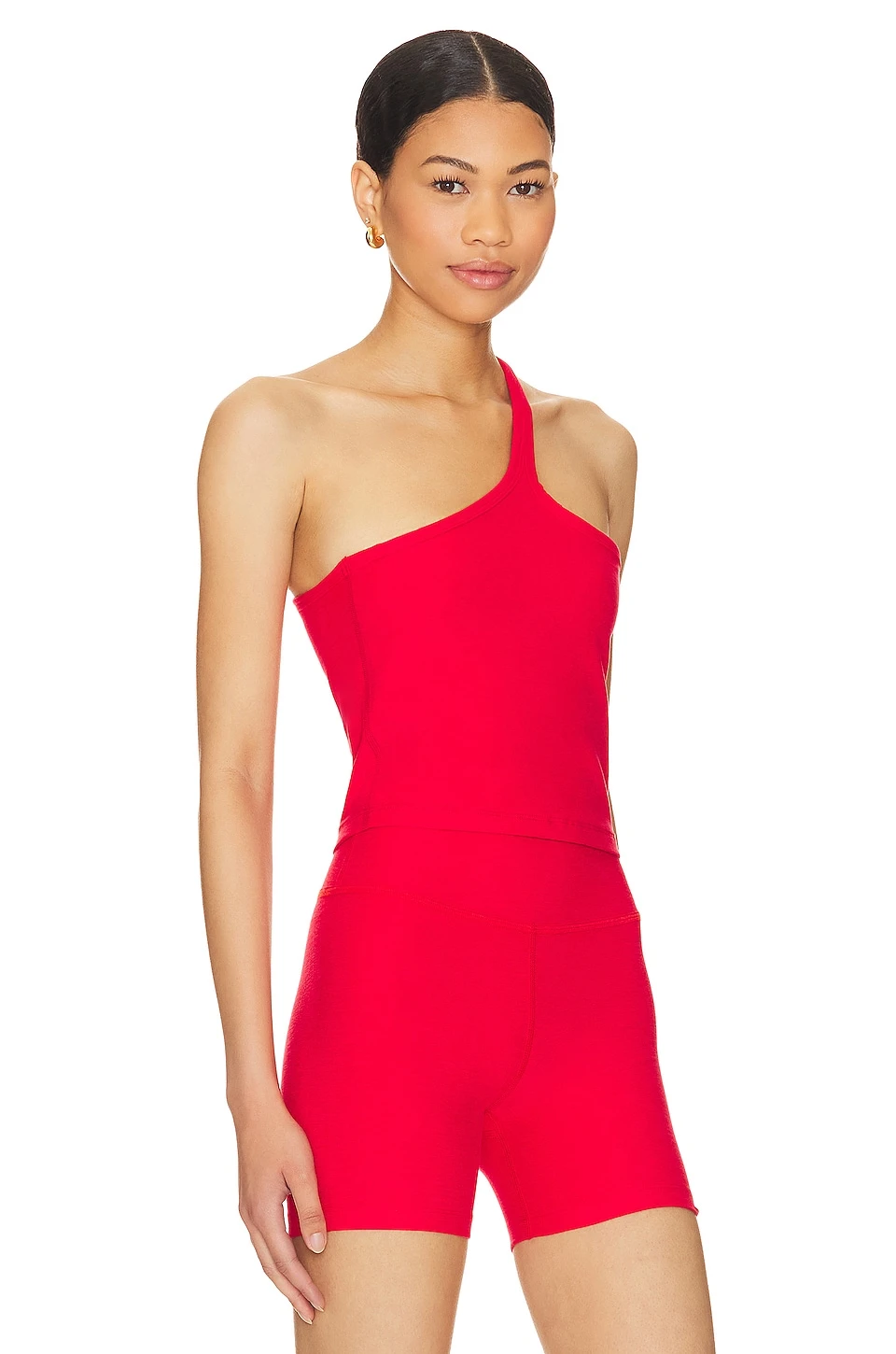 Beyond Yoga Spacedye One Up Cropped Top Candy Apple Red Heather 2 Beyond Yoga Spacedye One Up Cropped Top Candy Apple Red Heather - Image 2