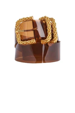 BY FAR Katina Belt Caramel