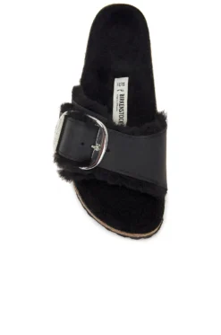 Birkenstock Madrid Big Buckle Shearling Sandal Black 8 Birkenstock Madrid Big Buckle Shearling Sandal Black -Nike Store BIRR WZ146 V4