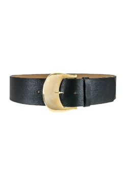 Talia Wide Belt Black & Gold