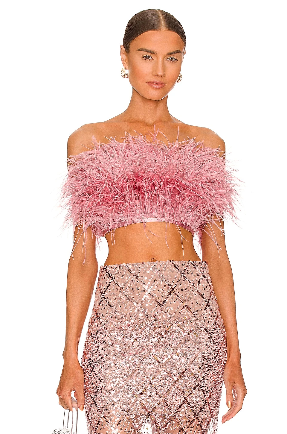 Afiya Feather Top Rose 1 Afiya Feather Top Rose