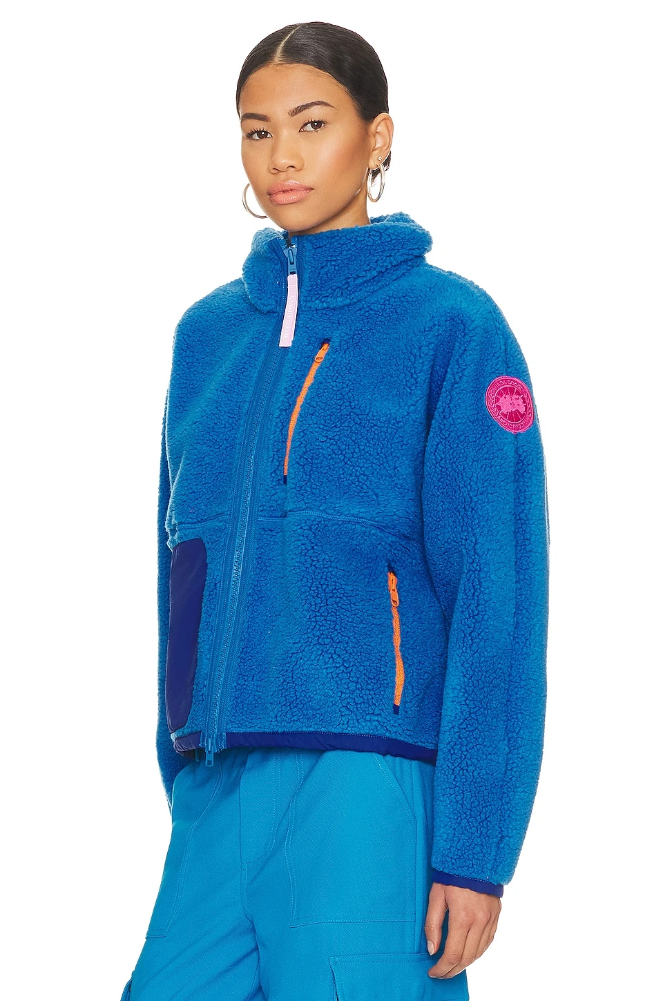 Canada Goose Paola Pivi Fleece Jacket Atlantic Blue 4 Canada Goose Paola Pivi Fleece Jacket Atlantic Blue - Image 4