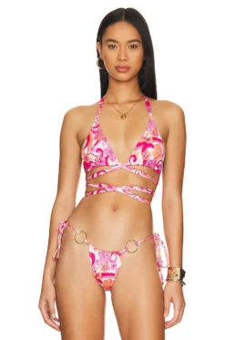 Marvel Wrap Bikini Top Ultraviolet