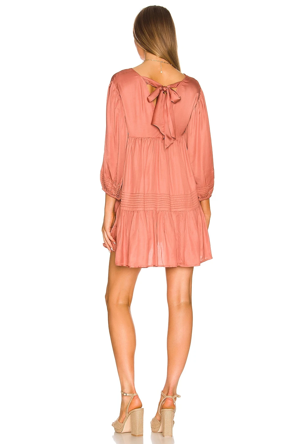 X REVOLVE Adelyn Mini Dress Zinnia Print Rose 3 X REVOLVE Adelyn Mini Dress Zinnia Print Rose - Image 3