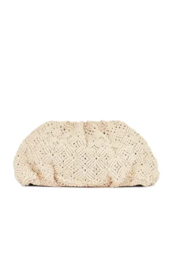 Aleza Macrame Clutch Ivory