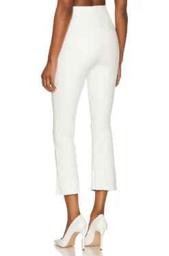 Commando Faux Leather Cropped Flare White -Nike Store CMAN WP101 V3