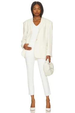 Commando Faux Leather Five Pocket Pant White -Nike Store CMAN WP103 V4