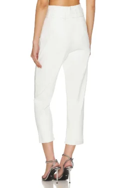 Commando Faux Leather Paperbag Pant White -Nike Store CMAN WP99 V3