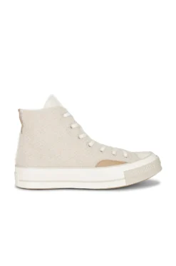 Converse Chuck 70 Cozy Utility Sneaker Desert Sand, Nomad Khaki, & Egret