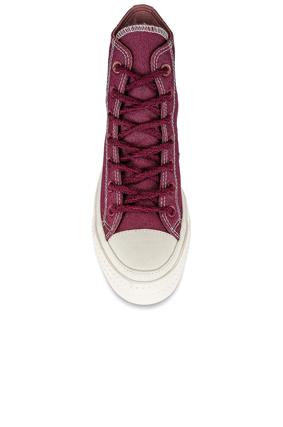 Converse Chuck Taylor All Star Lift Workwear Textiles Sneaker Cherry Vision, Saddle, & Egret 4 Converse Chuck Taylor All Star Lift Workwear Textiles Sneaker Cherry Vision, Saddle, & Egret - Image 4