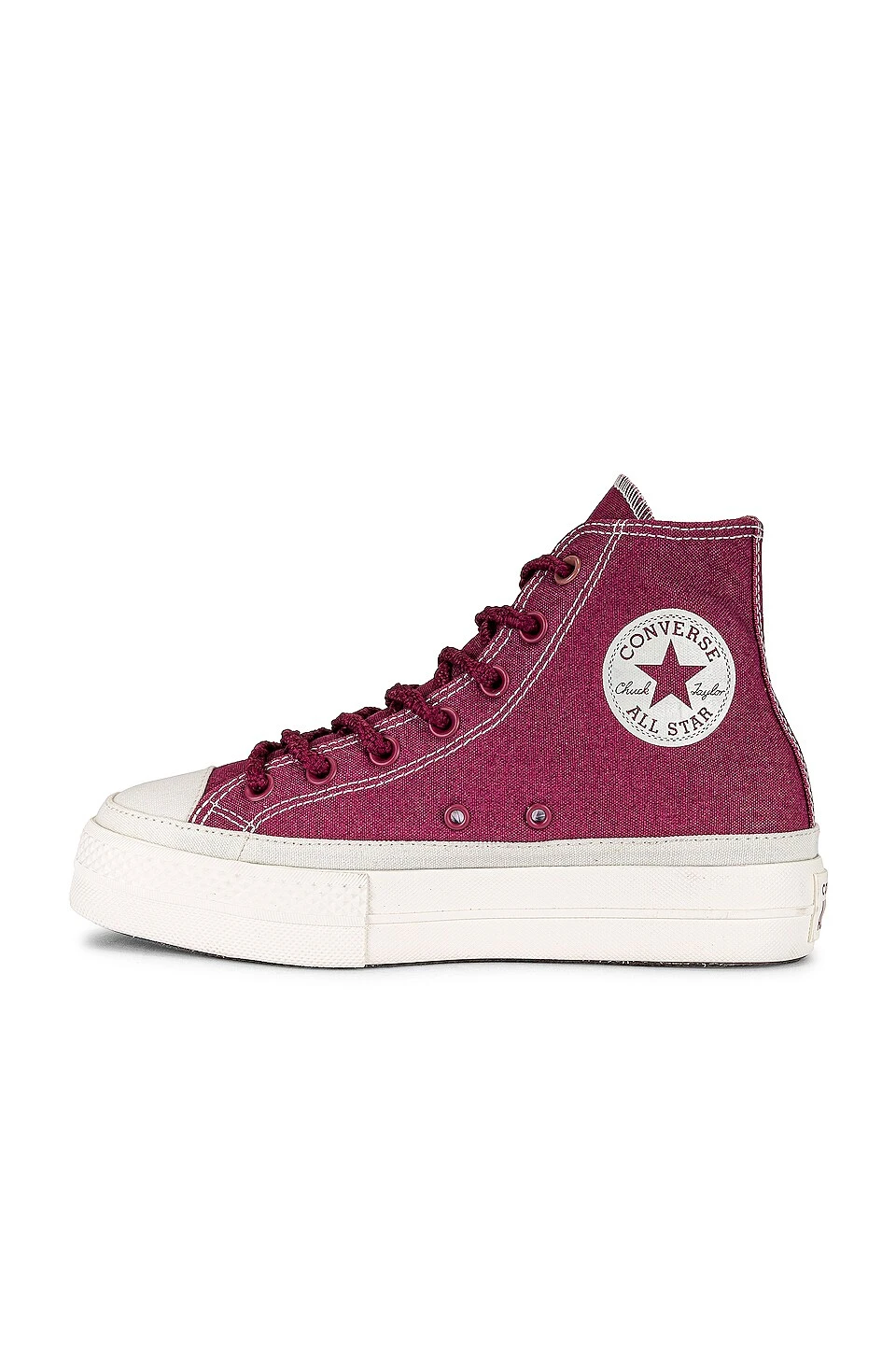 Converse Chuck Taylor All Star Lift Workwear Textiles Sneaker Cherry Vision, Saddle, & Egret 5 Converse Chuck Taylor All Star Lift Workwear Textiles Sneaker Cherry Vision, Saddle, & Egret - Image 5