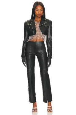 Camila Coelho Cora Leather Pant Black -Nike Store COEL WP78 V4