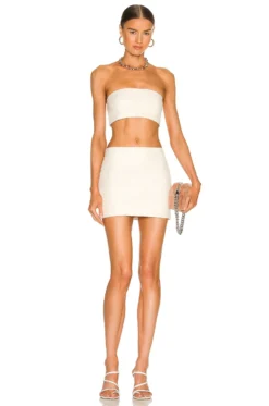 Camila Coelho Leather Micro Mini Skirt White -Nike Store COEL WQ85 V4