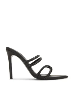 Camila Coelho Crystal Mule Black