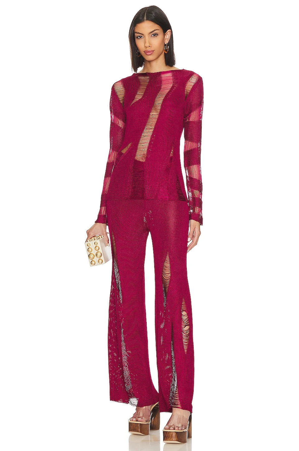 Cult Gaia Yadira Clutch Off White 5 Cult Gaia Yadira Clutch Off White - Image 5