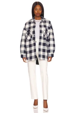 CPO Shirt Jacket Navy & Ecru Buffalo