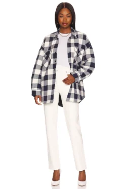 CPO Shirt Jacket Navy & Ecru Buffalo -Nike Store DIMI WO3 V4