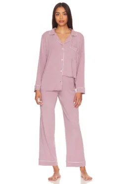 Eberjey Gisele Long Pajama Set Amethyst & Ivory -Nike Store EBER WI1269 V1 1