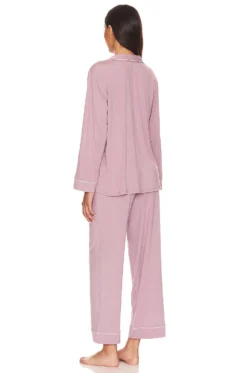 Eberjey Gisele Long Pajama Set Amethyst & Ivory -Nike Store EBER WI1269 V3