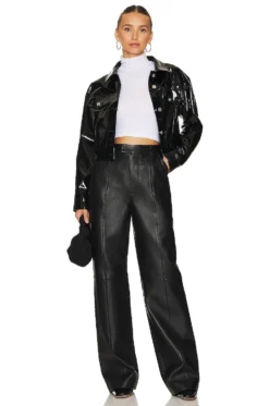 X Rj Highwaisted Leather Pant Black -Nike Store ENAR WP11 V4