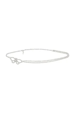 Butterfly Chain Belt Silver