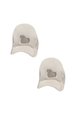 Crescent Hoop Earring Rhodium -Nike Store ETTI WL1285 V3