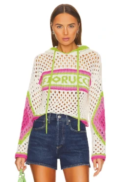 FIORUCCI Crochet Hoodie White