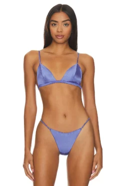 Fleur Du Mal Luxe Triangle Bra Periwinkle -Nike Store FLER WI430 V1 1