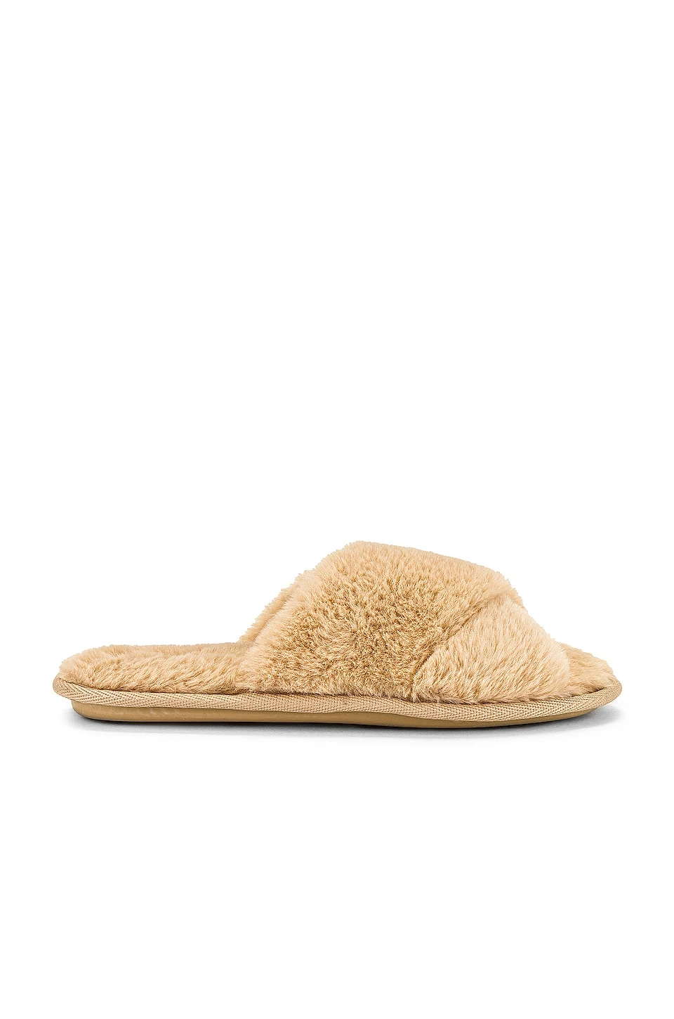Victoria Teddy Criss Cross Slipper Tan 1 Victoria Teddy Criss Cross Slipper Tan