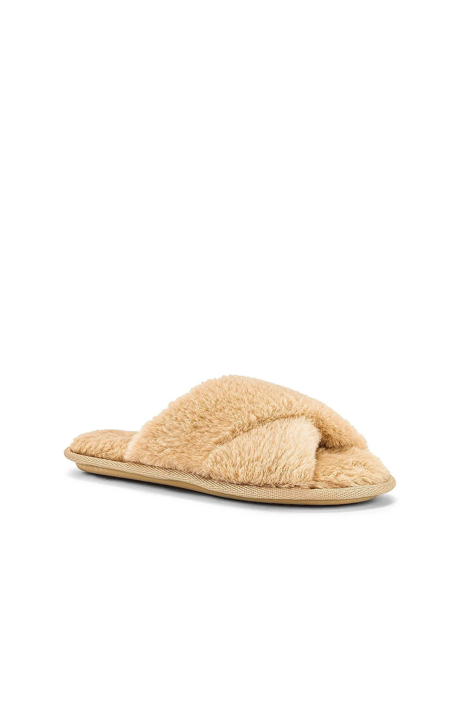 Victoria Teddy Criss Cross Slipper Tan 2 Victoria Teddy Criss Cross Slipper Tan - Image 2