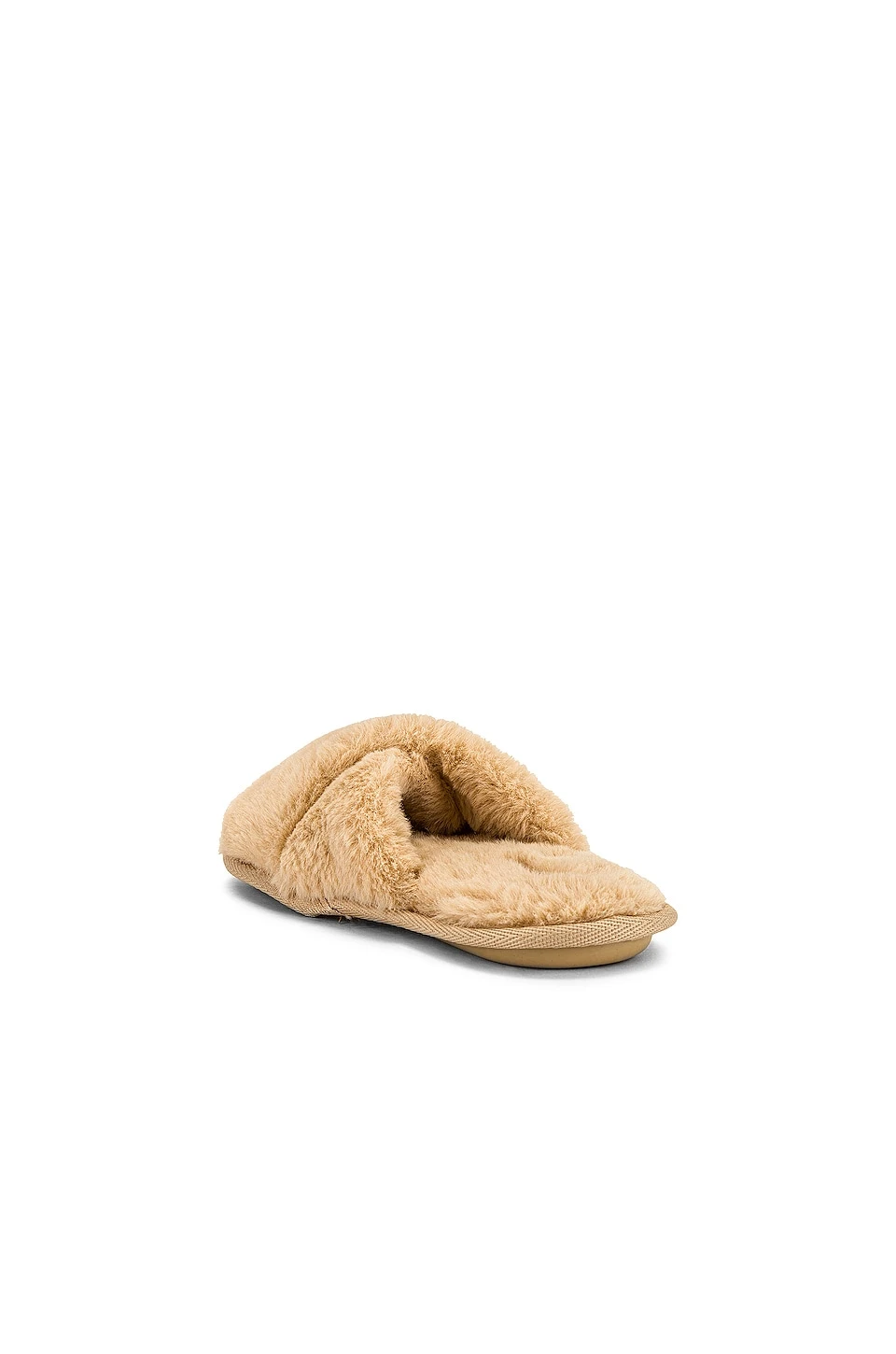 Victoria Teddy Criss Cross Slipper Tan 3 Victoria Teddy Criss Cross Slipper Tan - Image 3